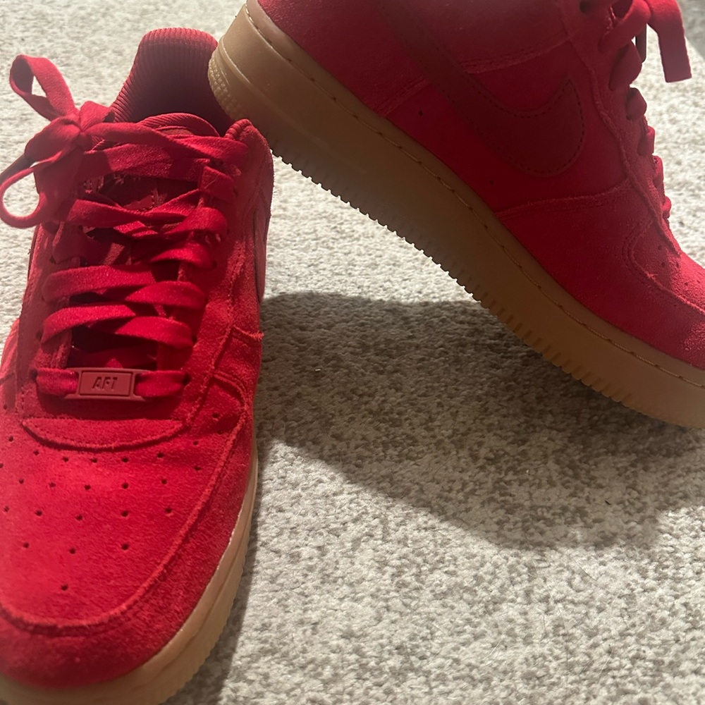 Nike Red Suede Sneakers